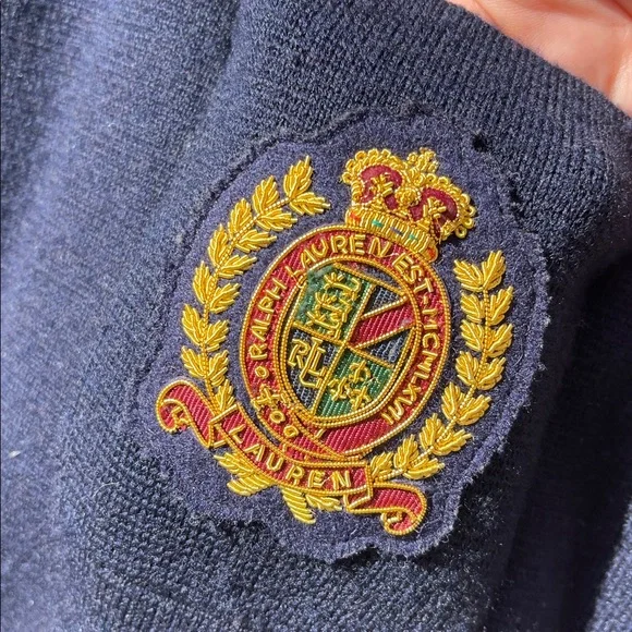 Ralph Lauren Navy Blazer with Gold Accents - Picture 4 of 7